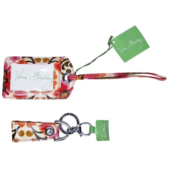 Retired NWT VERA BRADLEY 2 Piece Set Folkloric Loop Keychain & Luggage Tag - Picture 1 of 8